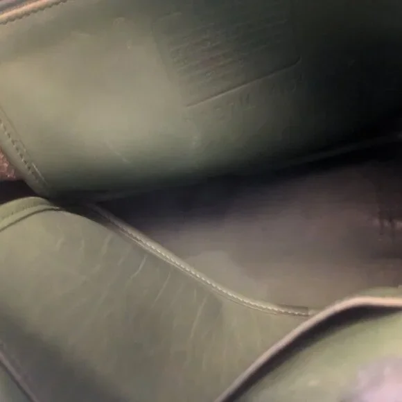 Coach Authentic Vintage Waverly Tote 4133 Green Purse Designer Distressed AS IS - Picture 7 of 15